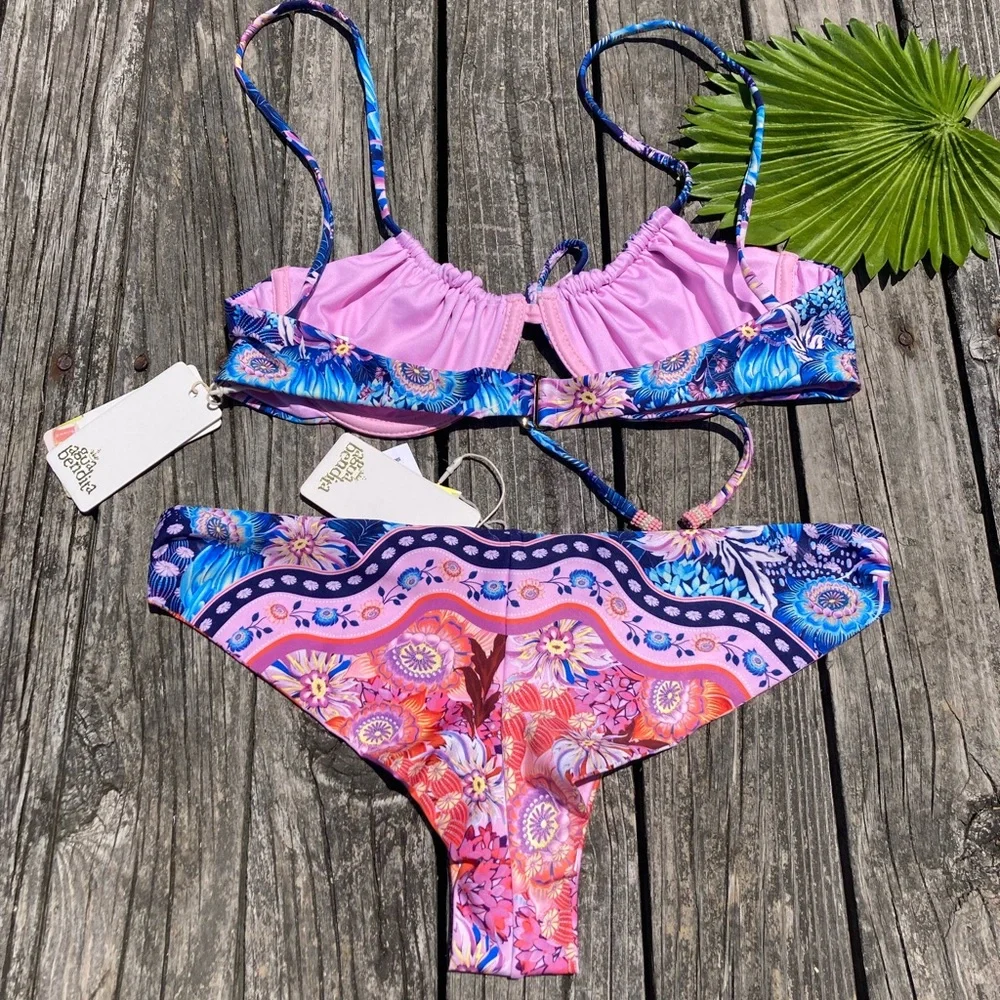 AGUA BENDITA Set - Freya Boreal Bikini Top & Lola Boreal Bottoms - L/M